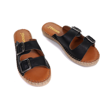 Flat espadrilles slide sandals 
