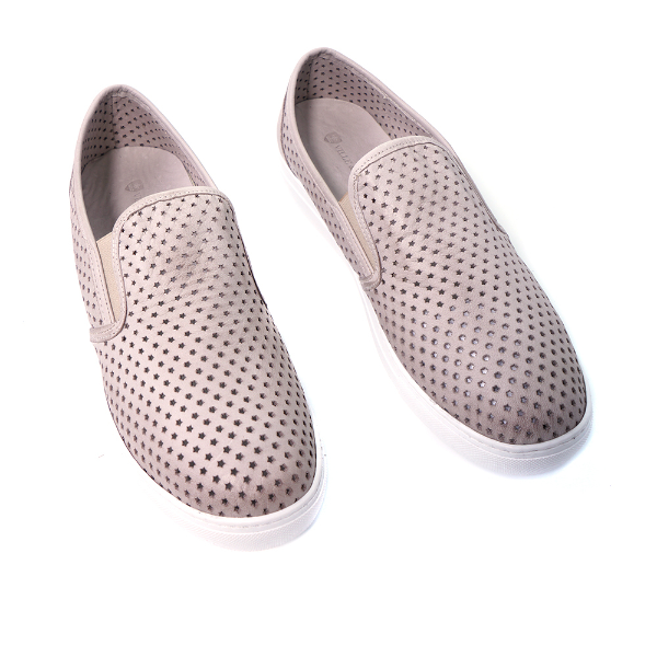 Slip on perforated sneakers