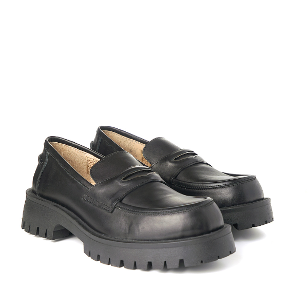 Chunky outsole penny loafers