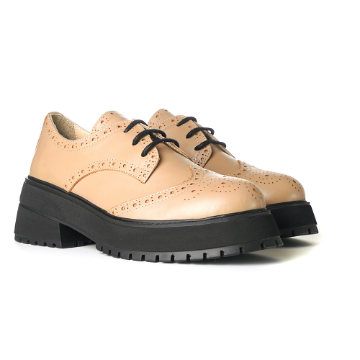 Wingtip Brogue Oxford Shoes with paltform for women