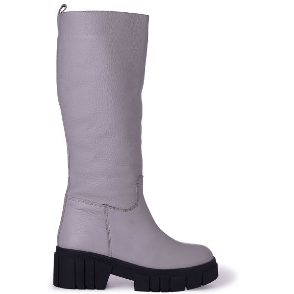 Wool lining calf-high winter boots