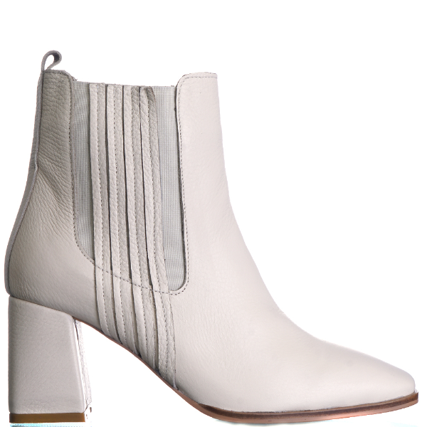 Flare heel chelsea booties