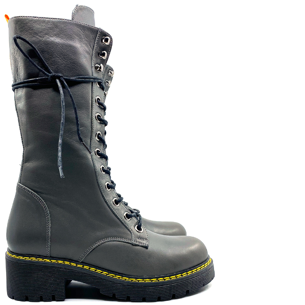 mid-calf combat/biker boots